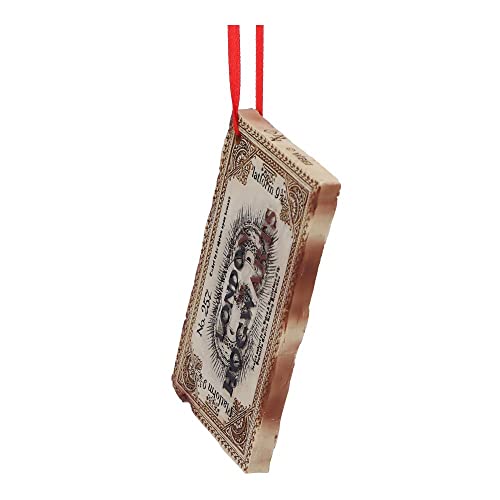 Nemesis Now Officially Licensed Harry Potter Hogwarts Express Ticket Hanging Ornament 9.5cm, Cream - Image 2
