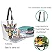 ZzWwR Fashion Funny Giraffe in Rainbow Sunglasses Extra Large Canvas Gym Shoulder Tote, Reusable Daily Durable Top Handle Bag for Mens Womens Yoga Weekender Picnic Beach Travel Market Shopping