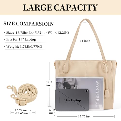 Bolso tote grande para mujer de cuero vegano miniatura 3