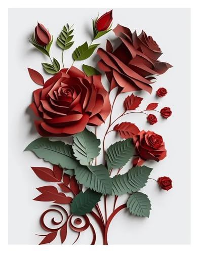 Peinture sur toile fleurs LEMST 40x60cm pour décoration murale
