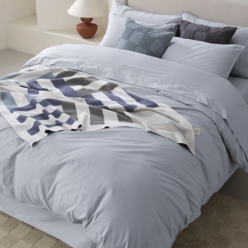 Double Stitch Organic Cotton Queen Duvet Cover Set
