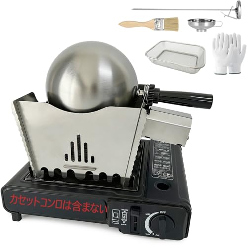 Tenvery コーヒーロースター コーヒー焙煎機 小型業務用 家庭用 自動 焙煎機 直火式 304ステンレス鋼 100V