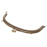 Materiali: Lega Antico Portamonete quadro metallico sacchetto chiusura DIY strumento, oro, 20 cm