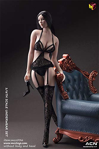 Vêtement figurine 1/6 poupée femme Phicen TBLeague - Sous-vêtement noir MCCTOYS 30,5 cm - 2