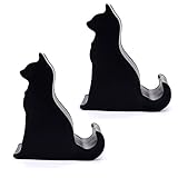 2 x Pcs Black Cartoon Cat Cellphone Holder Kickstand Desk Stand Tablet Mount for iPhone Samsung HTC Motorola LG BLU Phones iPad and Tablet