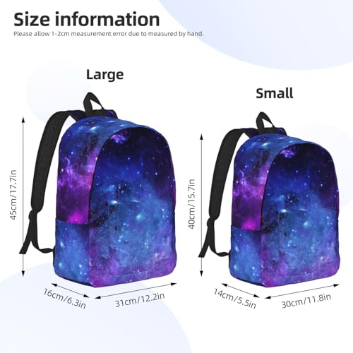 galaxy. print Duffel Bag, Lightweight Duffel Bag, Casual Backpack, 17.7 x 6.3 x 12.2 inches4