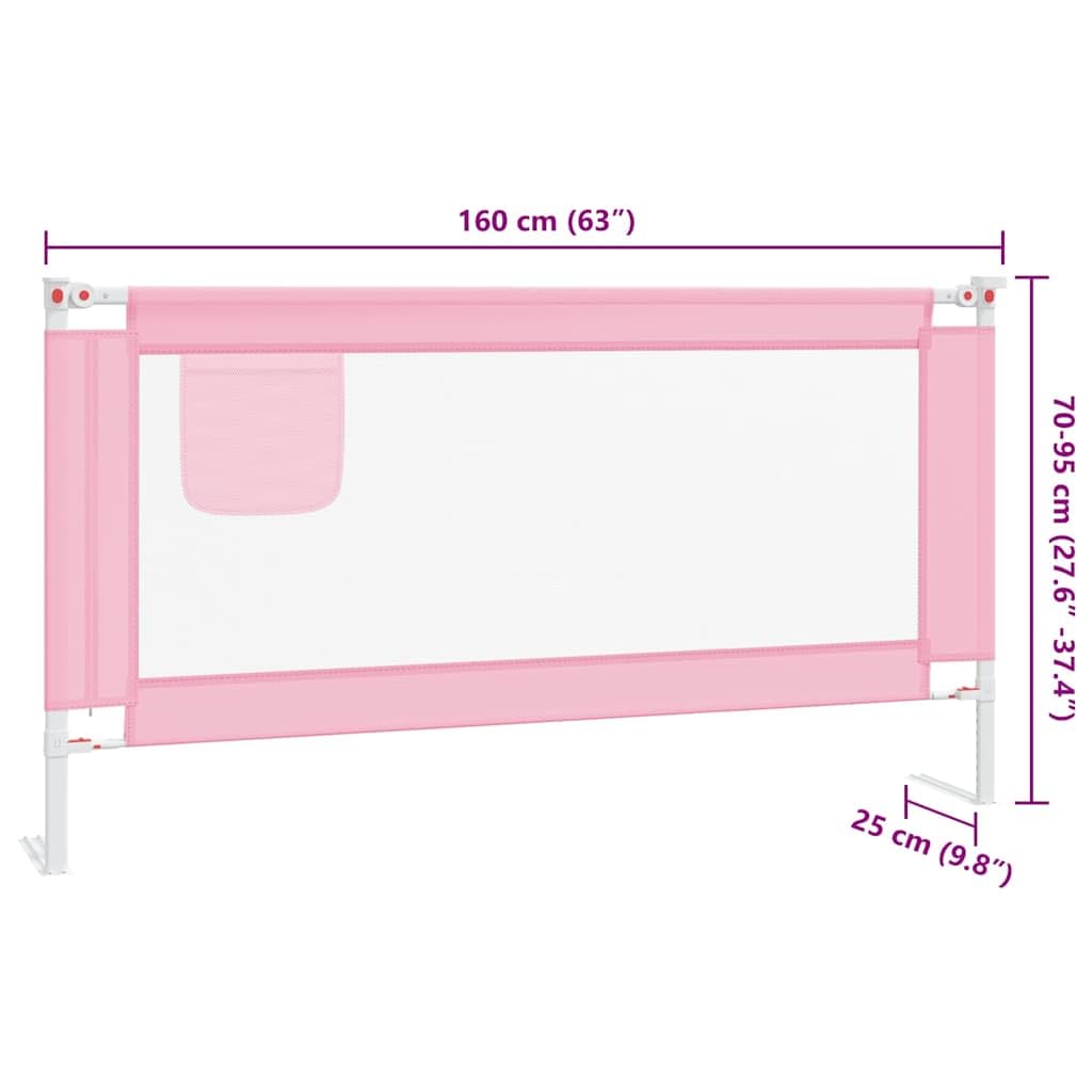 Generisch Kleinkind-Bettschutzgitter Rosa 160x25 cm Stoff,Baby & Kleinkind,Babysicherheit,Baby-Bettschutzgitter,10203