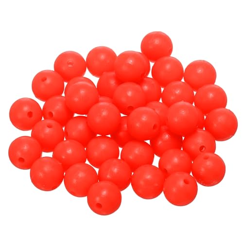 YELARXI Fishing Beads Glow Soft Plastic Fishing Bait Eggs Lure Rigs Accessories, 12 mm Fit for Saltwater Freshwater - Round (500 Pack, Red)