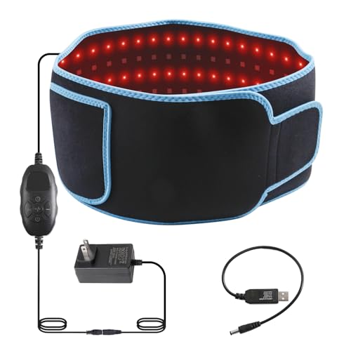 Red Light Belt, Near Infrared Light Belt for Legs, Back, Waist, Shoulders, Neck, 660nm and 850nm Red Light Wrap with Timing Settings, 5 Light Modes