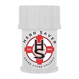 Large HerbSaver Grinder- Medical Grade Plastic Grinder with Razor Sharp Teeth, Pocket-Sized, Durable & Portable - Ideal for Grinding Herbs and Spices (Clear)
