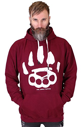 BKB - Sudadera con Capucha - para Hombre Gris Gris Oscuro Medium