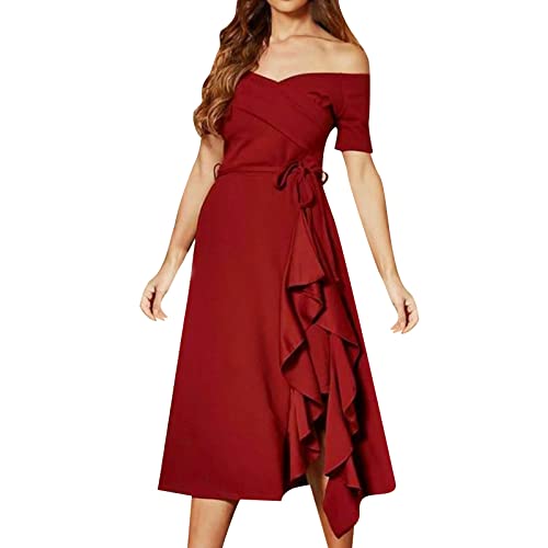 Robe mi-longue asymétrique d'exception au drapé corset raffiné