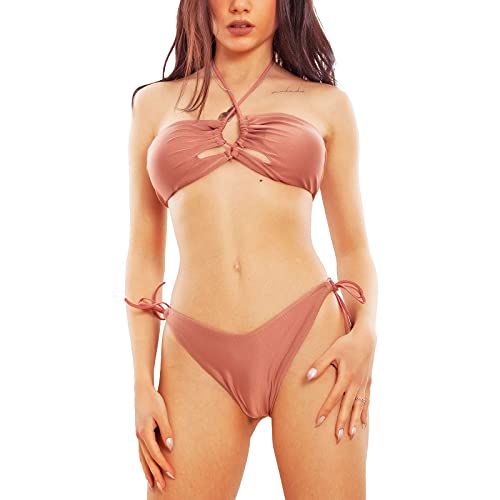 Maillot de bain femme 2 pièces Toocool brésilien rose bikini stretch W1164-P2