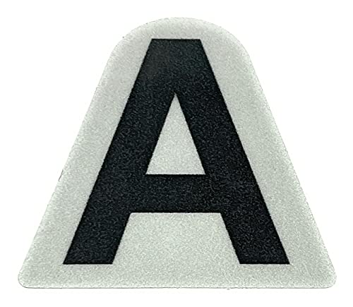 5 Stück REFLEX A" Feuerwehr A Atemschutz Aufkleber Helmaufkleber A in Schwarz Cover