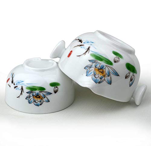 Image of Liang baobao Convenient Teapot Cup Porcelain Teacup White Glazed Travel tea set (Lotus)
