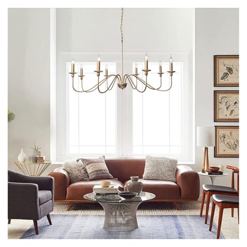 Lustre moderne grand espace éclairage 8 têtes pour séjour sombre - 4
