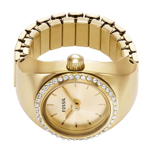 Image of Fossil Women's Watch Ring, Quartz Stainless Steel Two-Hand Ring Watch for Women