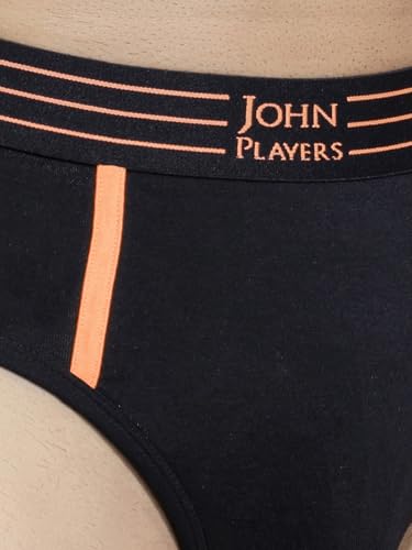 Image of John Players Pack of 2 Cotton Brief Underwear for Men with Striped Waistband