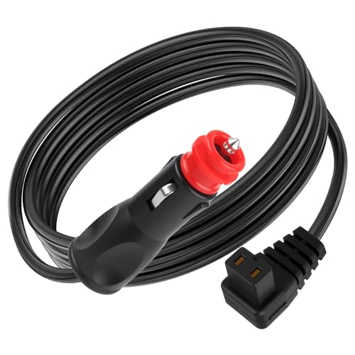 Cable Nevera de Extensión, 2M Cable de Alimentación Portátil DC 12 V/24 V Cable de Enchufe Repuesto para Alpicool Mobicool Dometic ICECO Waeco CF ARB Setpower Refrigerador de Coche (Negro)