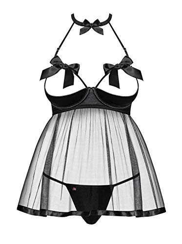 Nuisette babydoll et string Delishya Obsessive pour femme