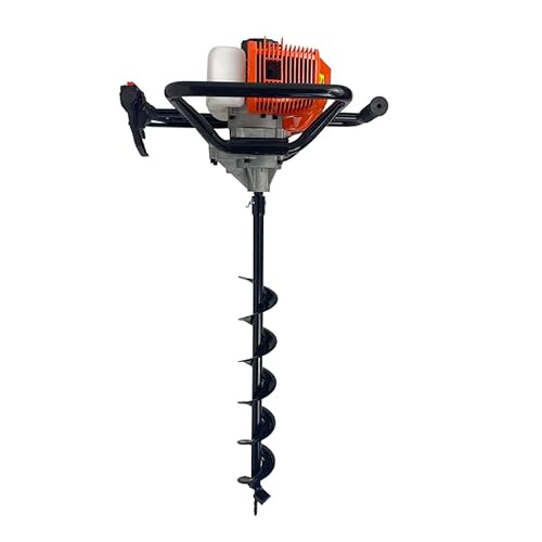 Perfurador de Solo a Gasolina 52cc 2,5HP com Brocas 80x10 + 80x15 + 80x30+ Extensão 60cm Carbon Fak