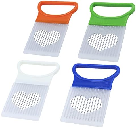 4Pcs Onion Holder Slicer, Antrader Stainless Steel Prongs Cutter Chopper, Vegetable and Meat Cutter Holder Comb