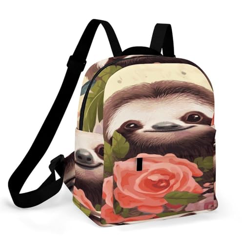 Mochila impermeable Oxford de perezosos para ordenador portátil de mujer