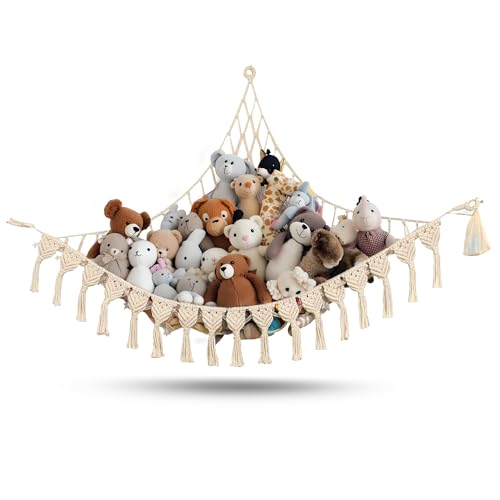 Extra Large Stuffed Animal Hammock with LED Lights 100% Natural C...