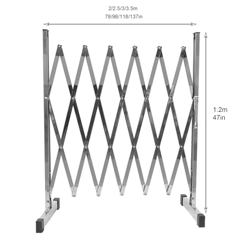 Barrière de circulation télescopique jaune robuste extensible de 119 à 348 cm - 8