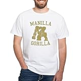 CafePress Manilla Gorilla Mohammed Ali Retro White T Shirt Men's Traditional Fit White Casual Tshirt