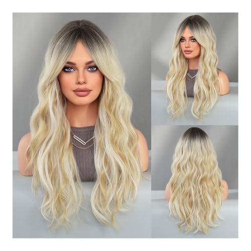Perruque cheveux humains bouclés avec frange en huit et bonnet pleine tête