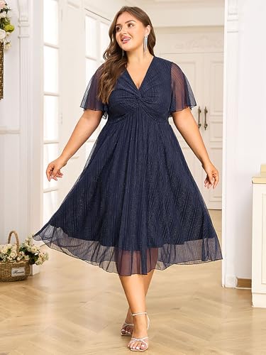 ZNU Plus Size Prom Dresses 2025 - Elegant Summer Wedding Guest Dress, Formal Cocktaill Dress for Women4