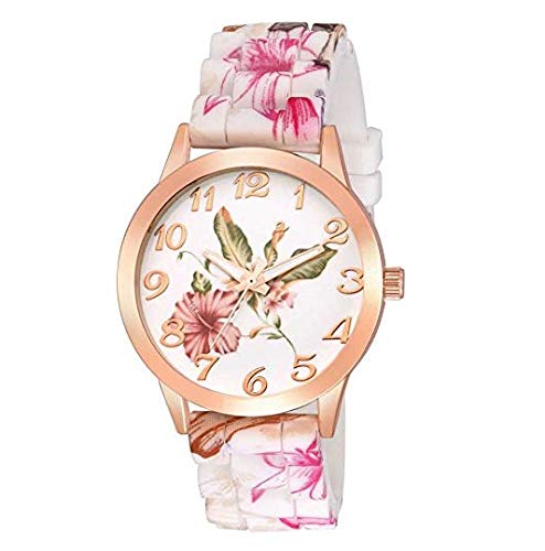 SELLORIA Analog White Dial Red Flower Printed Womens and Girls Watch (B08MZ3DHJ5) Amazon Price History, Amazon Price Tracker