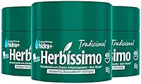 Kit Desodorante Creme Herbíssimo Tradicional 55g - 3 Unidades