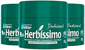 Kit Desodorante Creme Herbíssimo Tradicional 55g - 3 Unidades