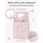 Vlando Musical Jewelry Box for Girls - Valentines Day Gift for Kid - Large Kid Music Box with Ballerina for Birthday Bedroom Decor, 4 Layer Girl Jewelry Gifts for Girls Kids - Light Pink - Image 3