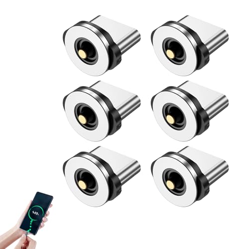 LifgWas 6 pcs Embout USB-C Magnétique, Connecteur Magnétique 1pin pour Port de Charge USB-C,...