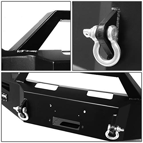 Image of DNA Motoring FGBP-006 1-Piece Design Rock Crawler Front Winch Bumper w /LED Fog Light Compatible with 07-13 GMC Sierra 1500