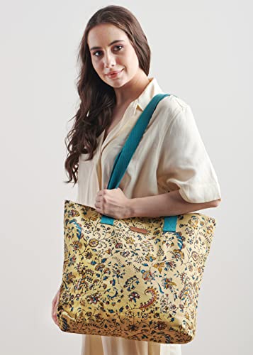 Maison D' Hermine Canvas Tote Bag 100% Cotton Reusable Shoulder Grocery Bag For Work Beach Travel Shopping Lunch Perfect For Gifts Men Women, Lakshmi - Isha #TOP3