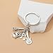 PHAETON 20PCS Music-Themed Keychain with Drum, Guitar, Microphone, and Musical Notes Charms Music Note Keychain Musical Instrument Keychain Musician Gift Percussionist Gift for Music Lovers
