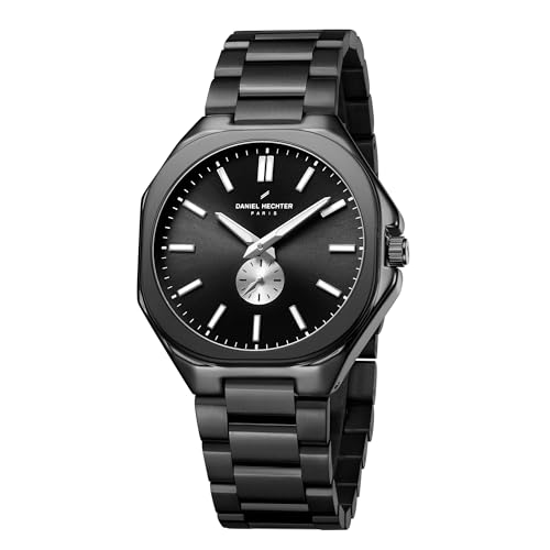 Image of Daniel Hechter Paris Villiers Collection Analog Watch for Men with Round Dial, Small Seconds Sub-Dial, Luminos Hand and Hour Markers and Stainless Steel Strap - DHM1052