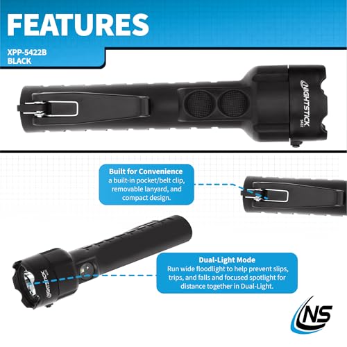Image of Nightstick XPP-5422B 3 AA Intrinsically Safe Permissible Dual-Light Flashlight, Black