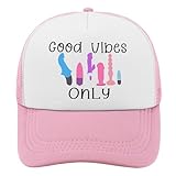 Good Vibes Only Hat, Positive Trucker Cap for Men Women, Good Vibes Baseball Cap, Motivational Saying Hat Gift