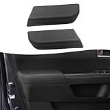 KBH Car Front Door Panel Armrest Cover Replacement for Honda Pilot 2009 2010 2011 2012 2013 2014 2015, Vinyl Leather Trim, 1 Pair, Black (Leather Part Only)