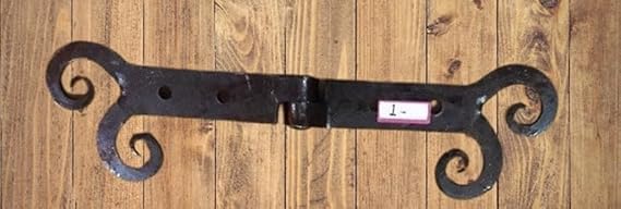 Handmade Forged Hinge for Boxes & Gates - Wrought Iron Black Finish Decorative Ornamental Door Hinge - Rustic Hardware 4x3 Inch
