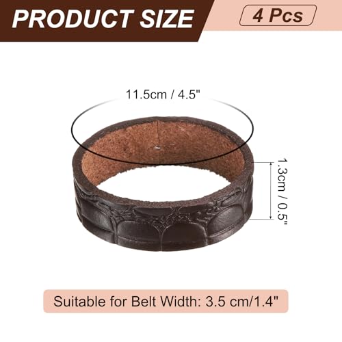 uxcell Leather Belt Loop Keeper Belt Straps Ring Replacement Strap Holder Wide Belt Retainer for Securing Straps2