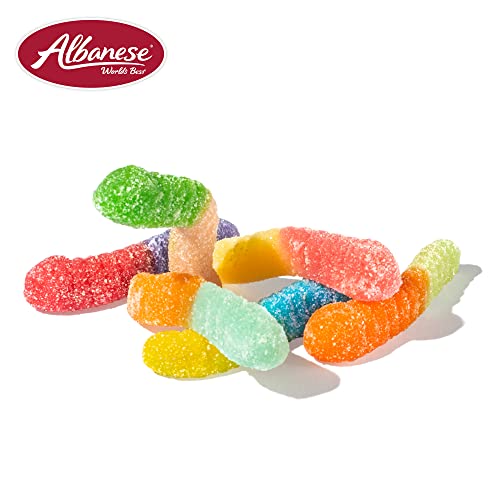 Albanese World's Best Sour 12 Flavor Mini Gummi Worms, 32Oz Bag Of Candy #TOP4