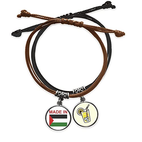 Bracelet Palestine en cuir tressé main idée cadeau unique
