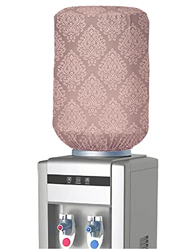 Image of Cortina Self Design Water Can Cover | Bottle Protector | Polyester Material | Elastic Closure | Machine Wash | Environmental Friendly | Digitally Printed | 45cm x 42cm x 43cm | 20 Liters | Beige 2