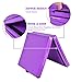 Giantex 6’x3.2'X4'' Gymnastics Mat Thick Folding Panel for for Gym, Aerobics, Yoga, Martial Arts with Hook & Loop Fasteners (Purple)